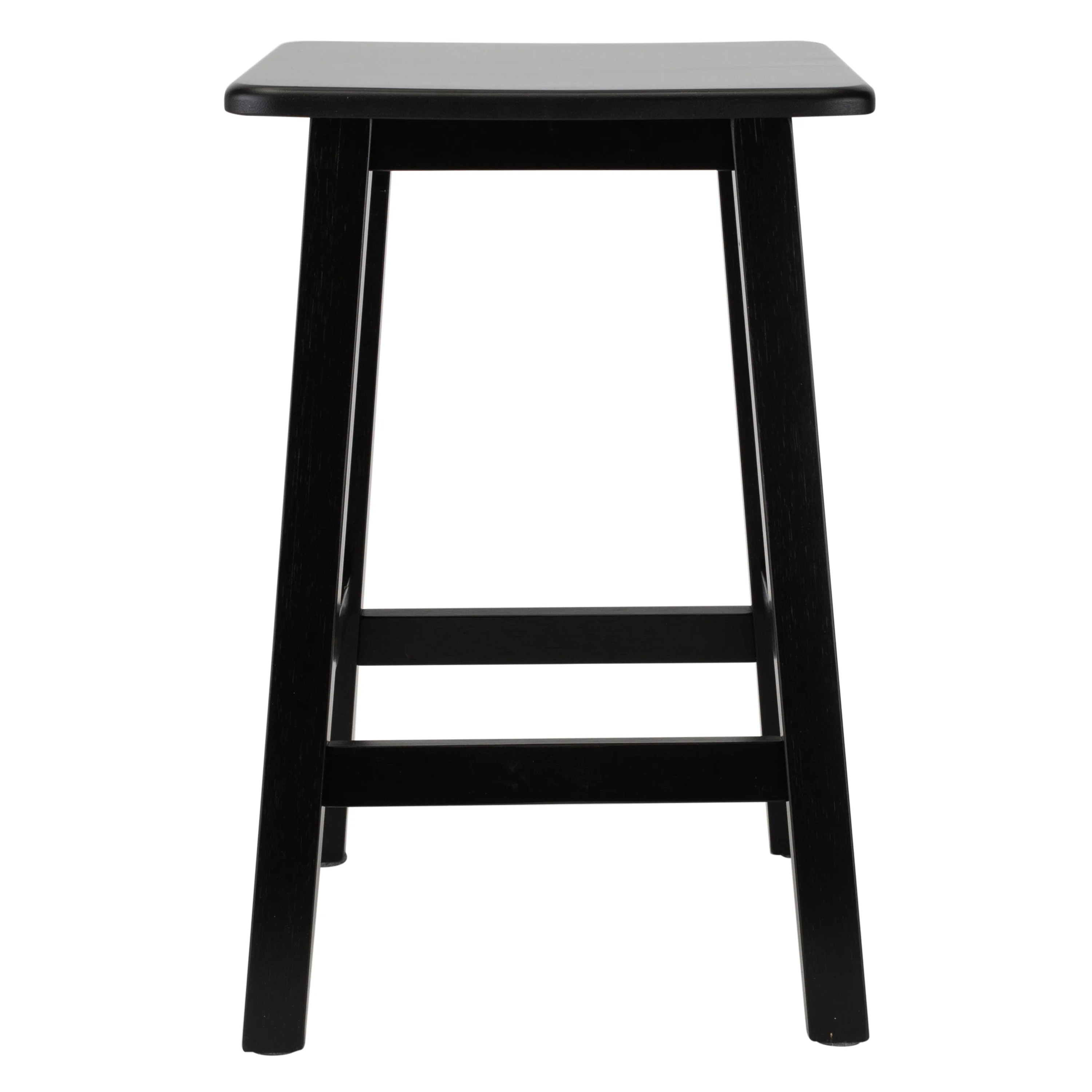 Better Homes & Gardens Square 18in. High Indoor Backless Bamboo Bathroom Vanity Stool, Black | Walmart (US)