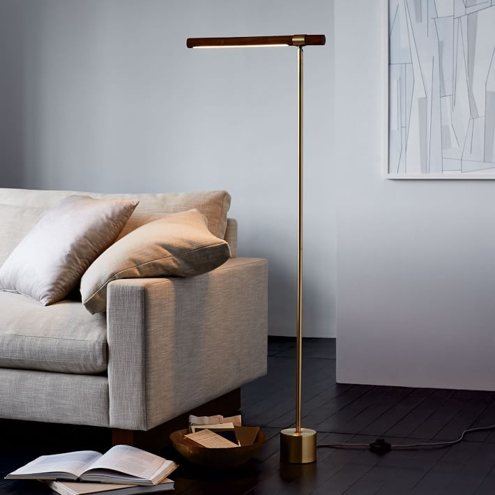 Linear Wood LED Floor Lamp (52") | West Elm (US)