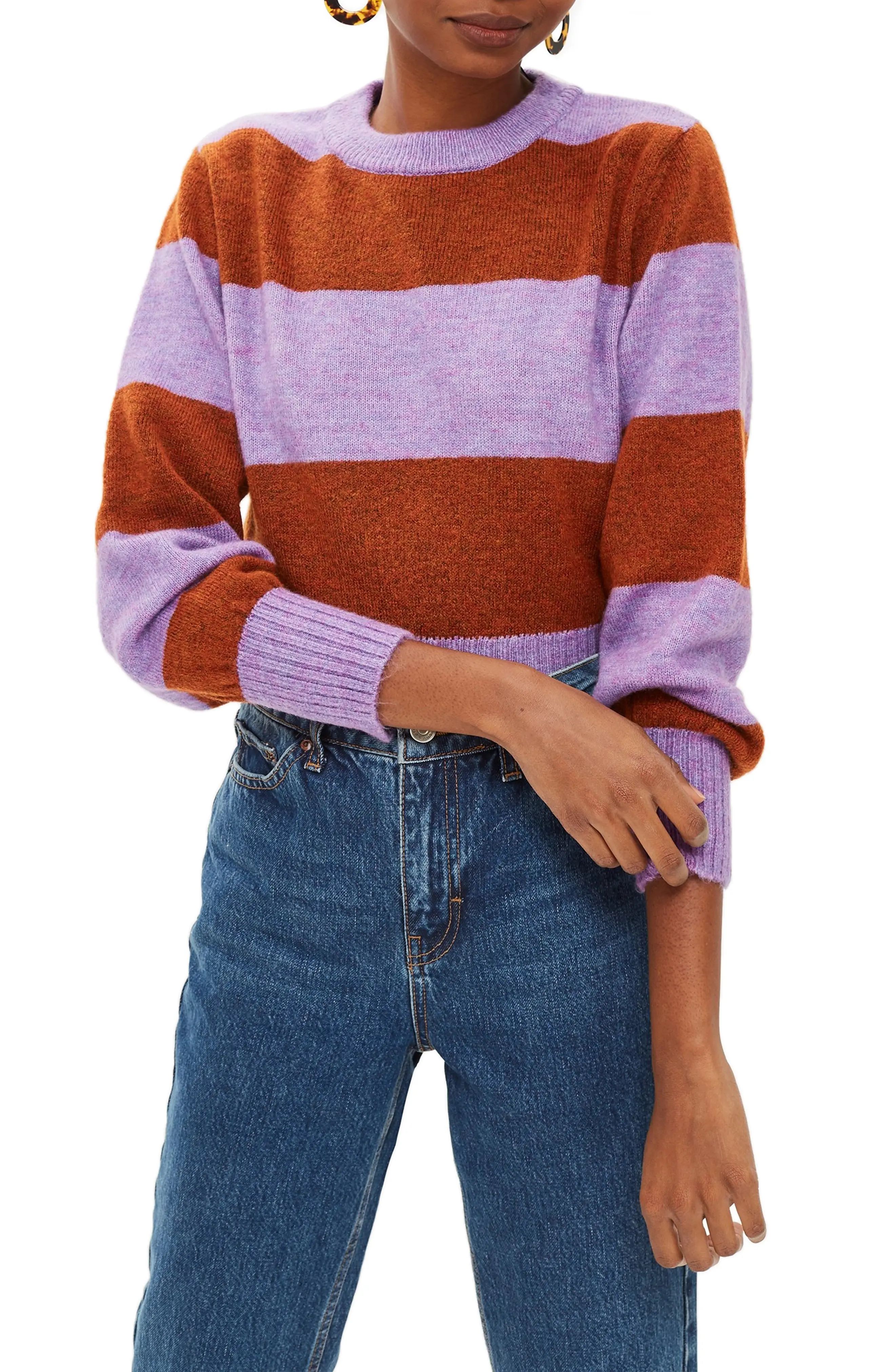 Topshop Bold Stripe Crewneck Sweater | Nordstrom