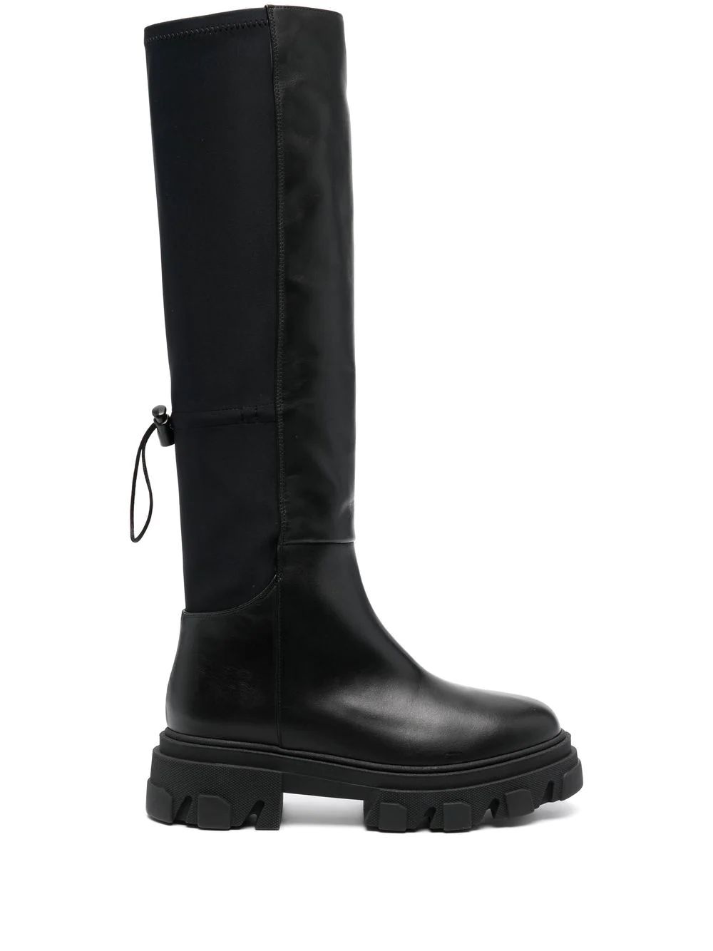 knee-length chunky leather boots | Farfetch Global