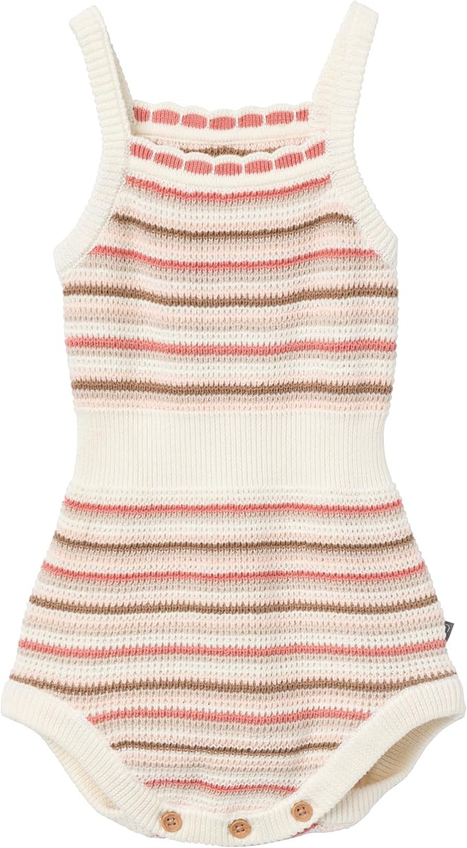 Modern Moments by Gerber Baby Girls' Crochet Sweater Knit Sunsuit | Amazon (US)