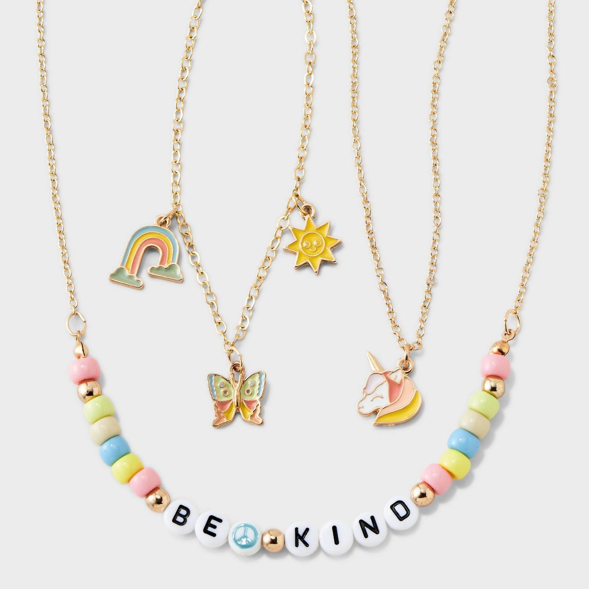 Girls' 3pk Unicorn Rainbow Necklace Set - Cat & Jack™ | Target