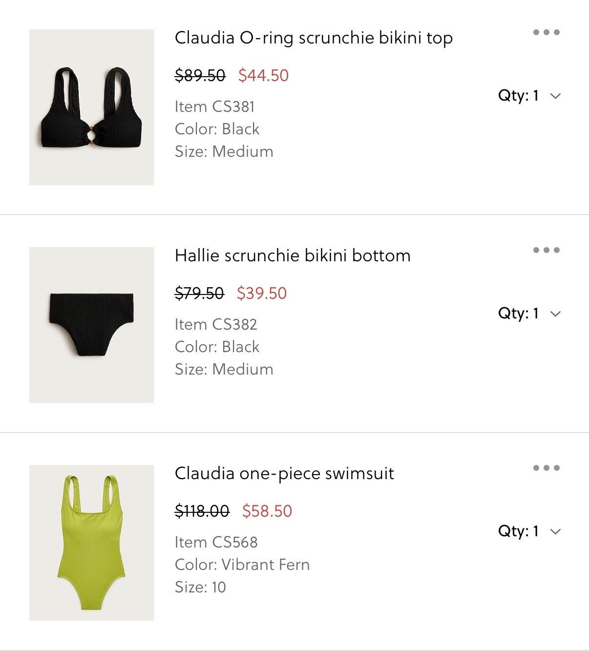 What I ordered from the J.Crew 50% off swim sale! Hoping my order arrives before my Lake Tahoe trip next week!

#LTKSeasonal #LTKSwim #LTKSaleAlert