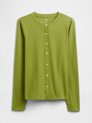 Ribbed Button-Up Top | Gap Factory