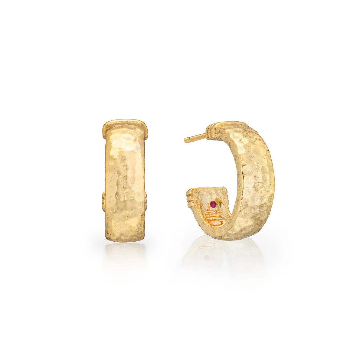Cleopatra Classic Small Hoop Earrings in Gold | Over The Moon