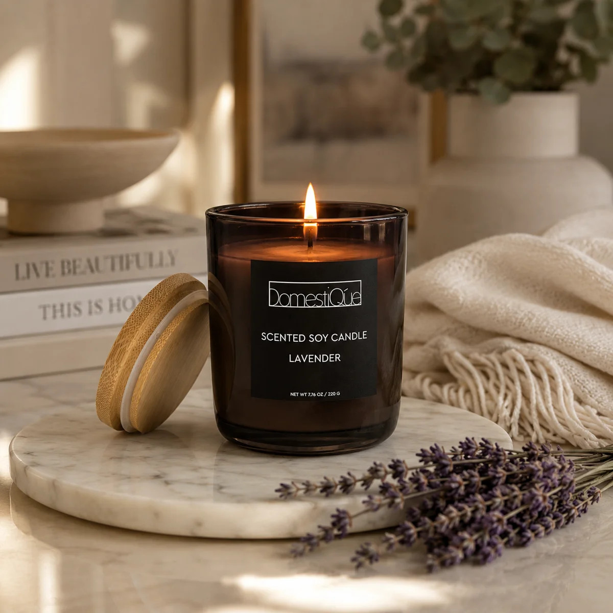 Domestique Luxury Scented Candle, 40-60 Hour Burn Time, Soy Wax Blend & Organic Cotton Wick, Glas... | Wayfair North America