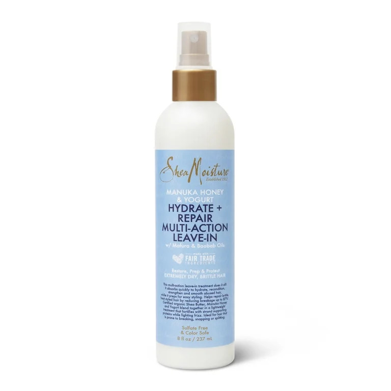 SheaMoisture Multi-Action Leave In Conditioner Manuka Honey & Yogurt for Damaged Hair, 8 oz | Walmart (US)