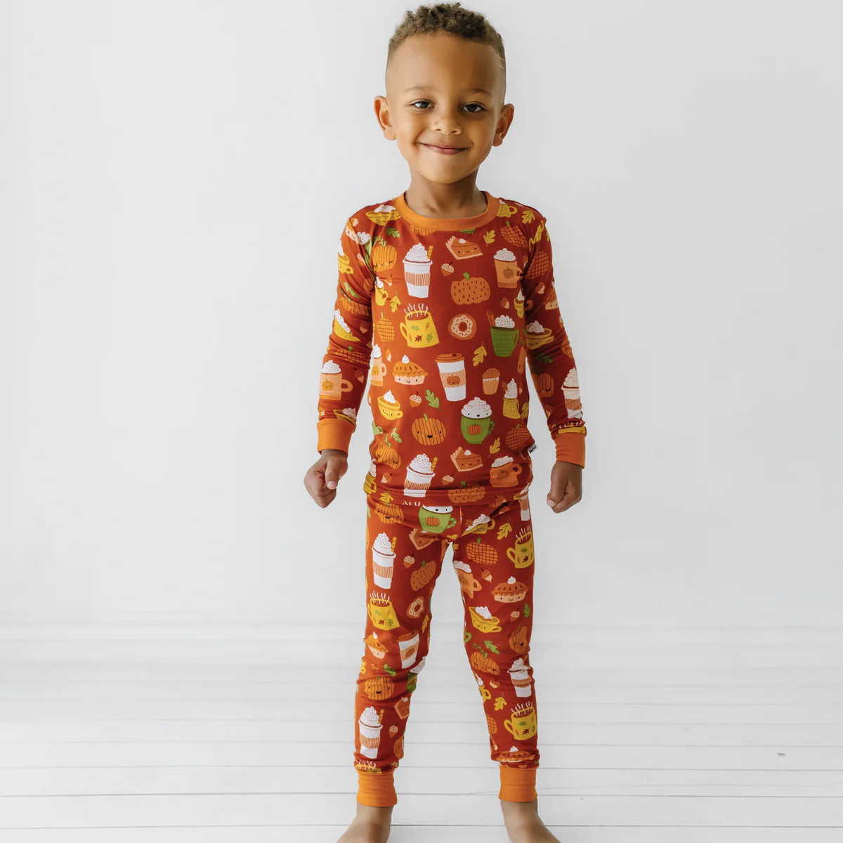Pumpkin Spice Two-Piece Pajama Set | Little Sleepies