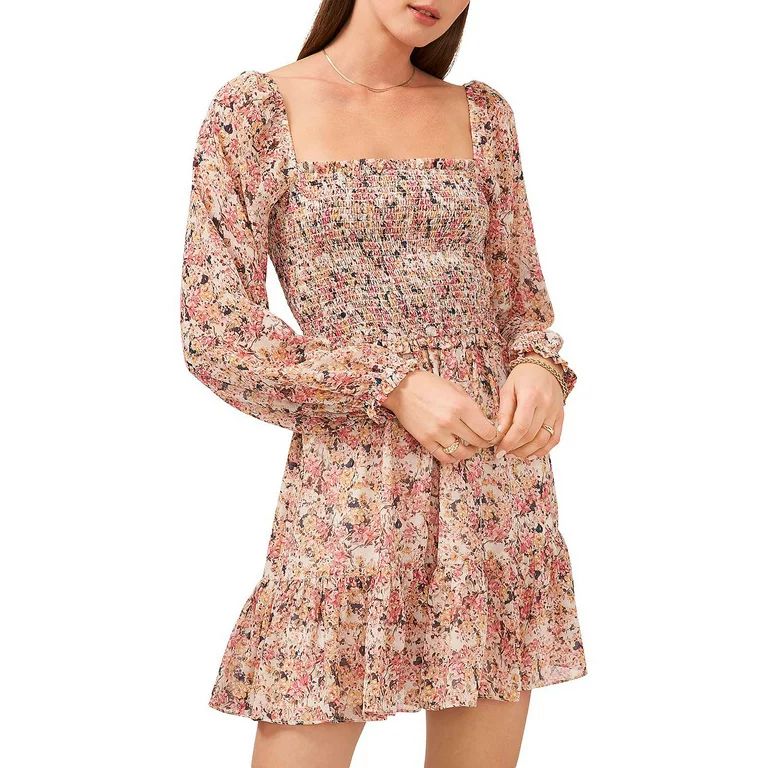 1.State Womens Square Neck Short Mini Dress | Walmart (US)