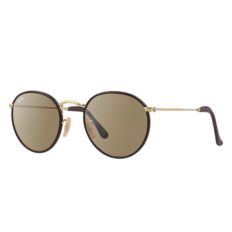 Ray-Ban Round Craft Gold Sunglasses, Brown Lenses - Rb3475q | Ray-Ban (US)