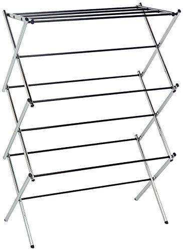 Amazon Basics Folding Laundry Rack for Air Drying Clothing, Rust-Resistant Steel Supports 32Lbs - 41 | Amazon (US)