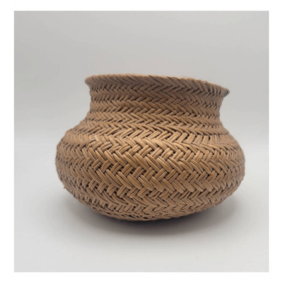 Vintage Woven Pine Needle Basket Vessel | eBay US