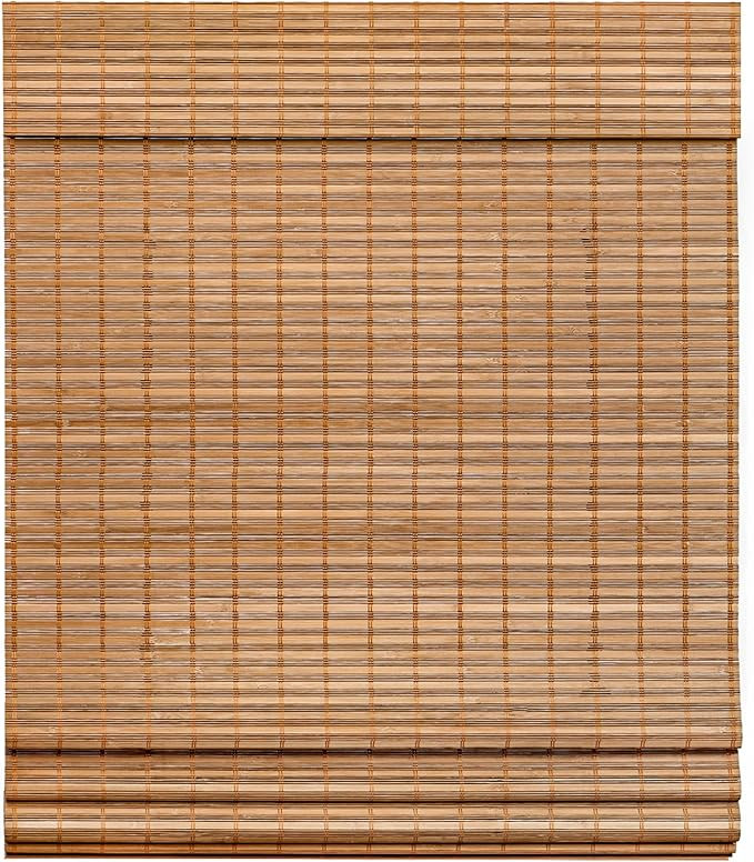 LazBlinds Cordless Bamboo Roman Shades, Light Filtering Window Treatment, Roll Up Bamboo Blinds f... | Amazon (US)