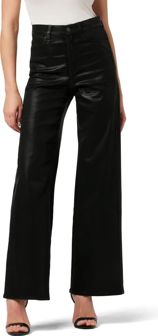 The Mia Coated High Waist Wide Leg Jeans | Nordstrom