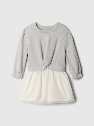 babyGap Twist-Front Sweatshirt Dress | Gap Factory