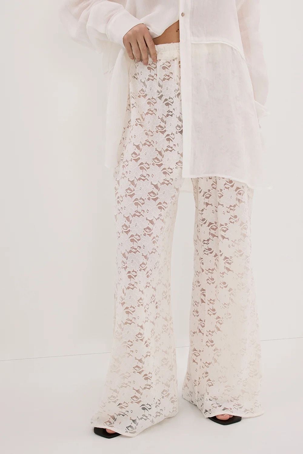 LOULA WHITE LACE PANT | DISSH