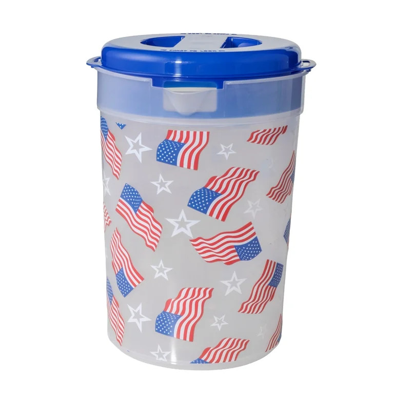 American Flag Plastic Pitcher, Red/White/Blue, 1 Gal, Patriotic by Way To Celebrate | Walmart (US)