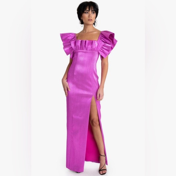 Black Halo Prince Gown in Magenta size 4/6 | Poshmark
