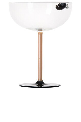 Maison Balzac L'espresso Martini Glass in Black Beige & Clear - Neutral. Size all. | FWRD 