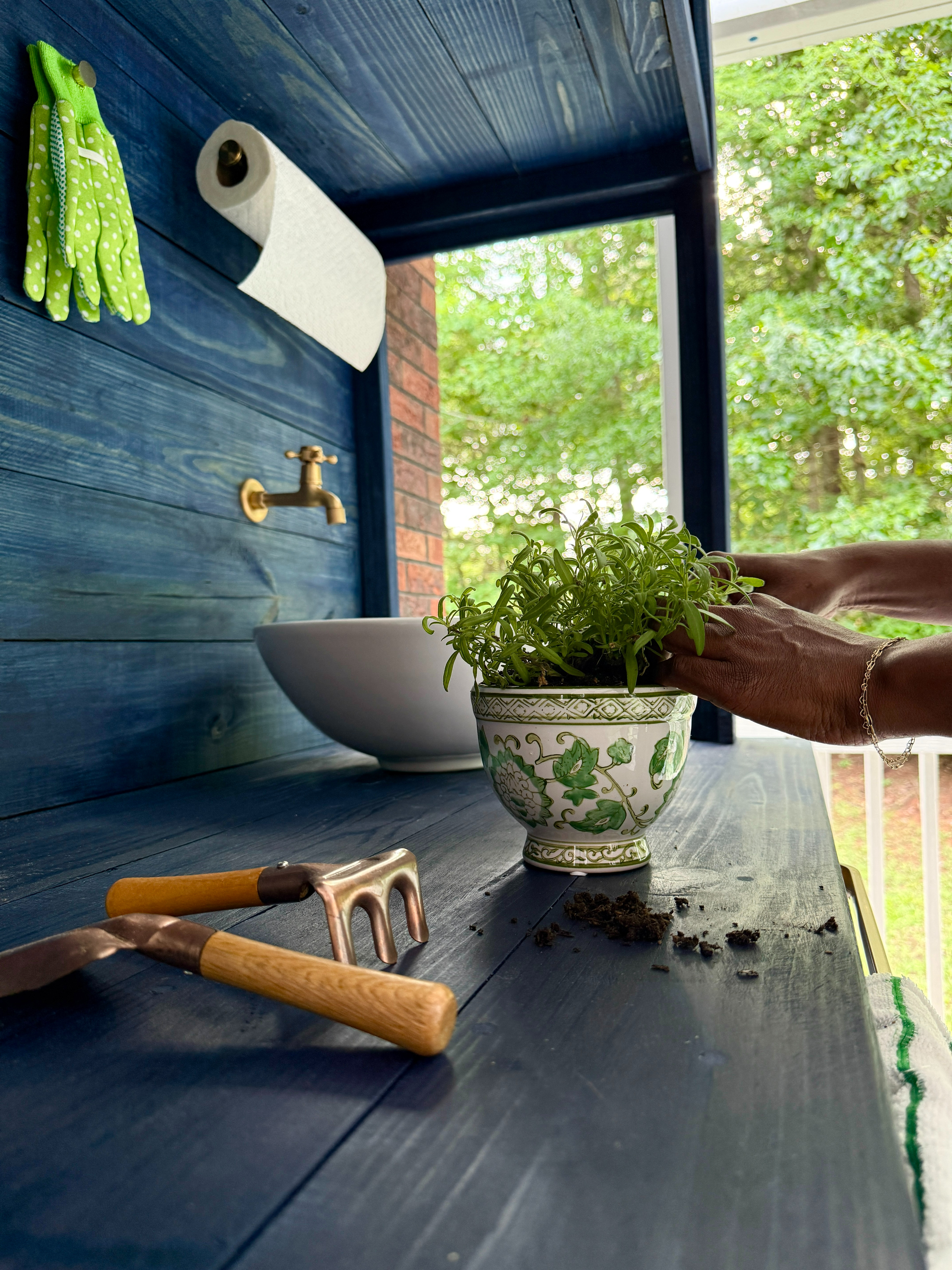 For the longest time, I dreamed of having a potting bench that was both beautiful and functional. 🌿I've also linked all of the accessories, decor pieces, faucet, sink, and finishing details I used so you can recreate a similar look in your own garden space. ✨ 

 #LTKselfcare #LTKSeasonal #LTKHome
