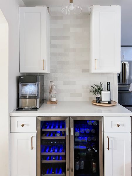 I cannot believe how obsessed I am with this Cloe tile from Bedrosian! White grout was the right move 😍
Modern kitchen backsplash of my dreams! 
#homedepot #winecooler #nuggetice

#LTKSale #LTKhome #LTKFind