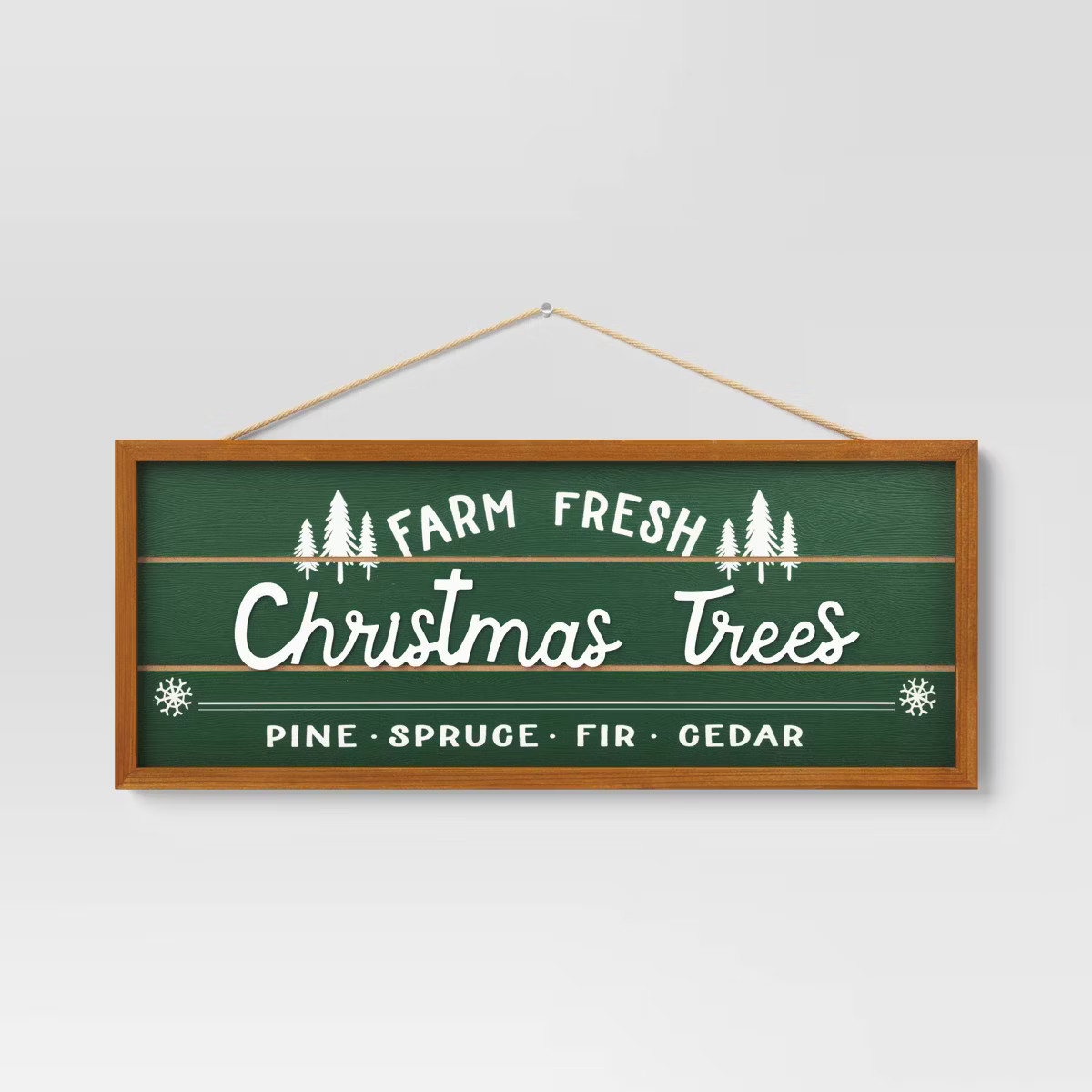 18.5"X7.5" 'Farm Fresh Christmas Trees' Wall Décor - Wondershop™ | Target
