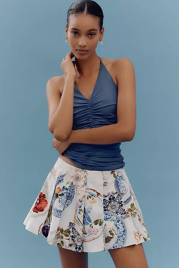 Maeve Printed Pleated Skort | Anthropologie (US)