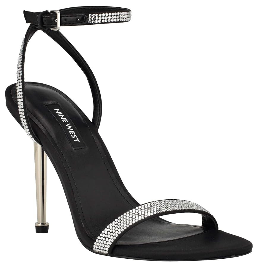 Amazon.com | Nine West Women's Reina3 Heeled Sandal, Black, 8.5 | Heeled Sandals | Amazon (US)