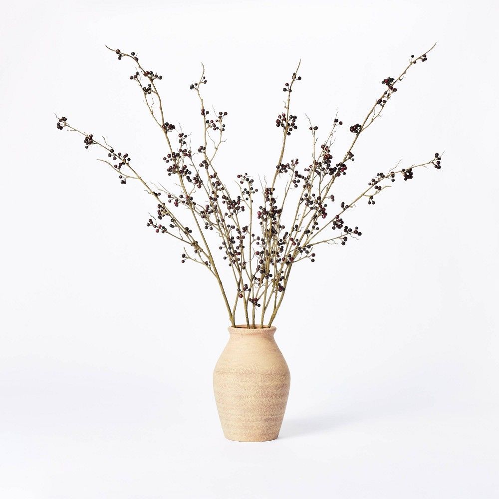7.5"" x 4"" Artificial Berry Plant Arrangement in Ceramic Vase - Threshold designed with Studio McGe | Target
