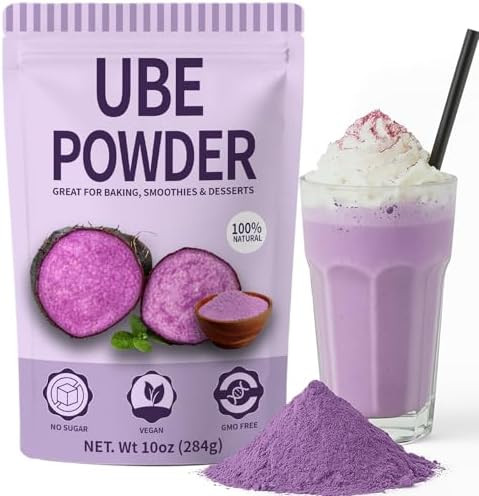 10oz Pure Natural Purple Ube Powder, Yam Powder for Baking, Purple Sweet Potato Food Color, No Su... | Amazon (US)