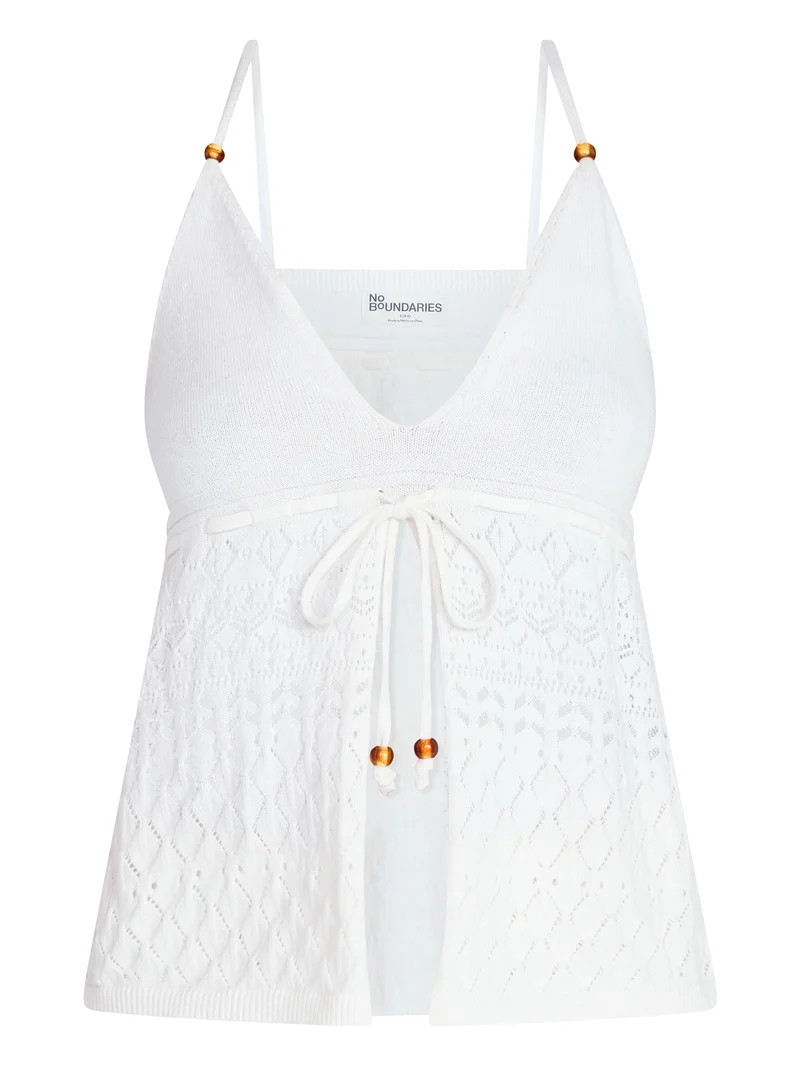 No Boundaries Cami Top with Beads and Shorts Set, 2-Piece, Women's XXS-XXL | Walmart (US)