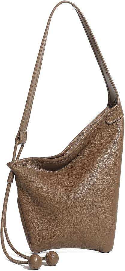 Hobo Bags for Women, Genuine Leather Tote Bag, Slouchy Shoulder Purse, Crossbody Bags for Everyday Travel | Amazon (US)