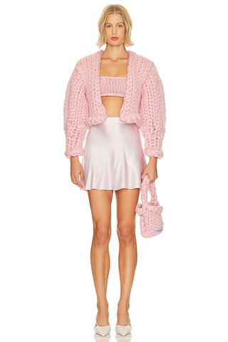 Block Colossal Knit Cardigan in Pink | Revolve Clothing (Global)
