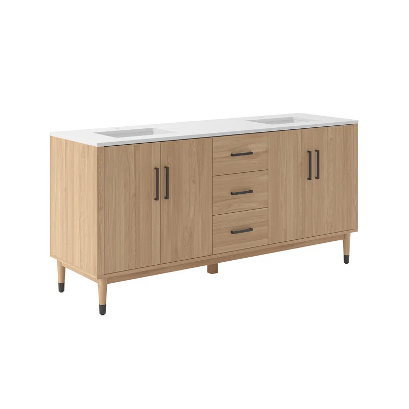 Sawyer 72" Freestanding Double Bathroom Vanity with Top & Sinks - Faucet Not Included | Wayfair North America