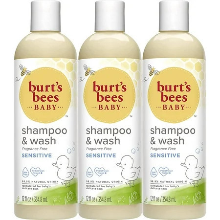 Baby Shampoo and Wash Set Fragrance Free 2-in-1 Natural Origin Plant Based Formula for Sensitive Skin Hypoallergenic Tear-Free Pediatrician Tested Travel Size 12 Fl Oz (Pack of 3) | Walmart (US)
