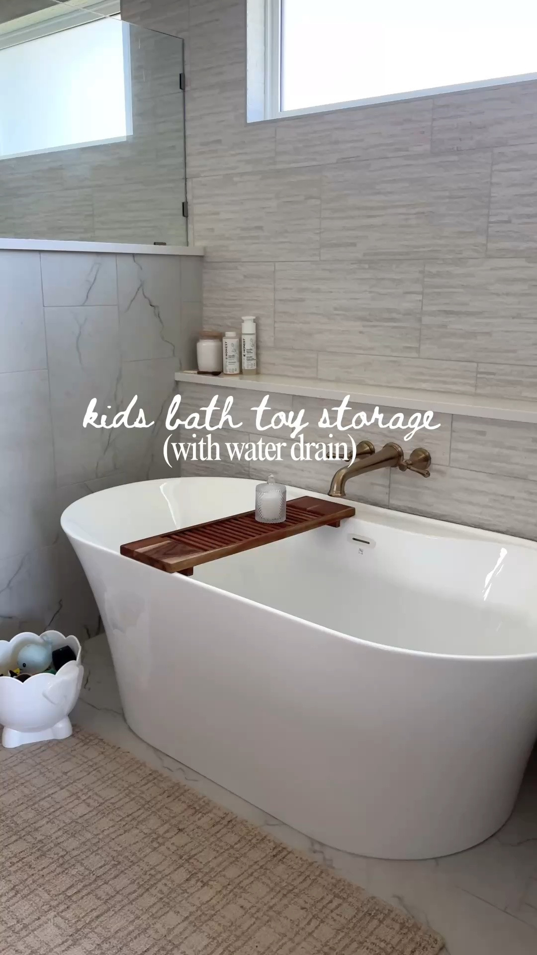 Must have mom find! This is the only bathtub in the house mean so I want to keep it *a little tidy*🥲

The best kids bathtub you storage with drainage holes and water catch tray! Amazon home find