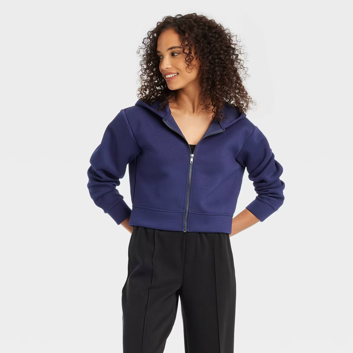 Women's Double Knit Zip Hoodie Sweatshirt - A New Day™ | Target