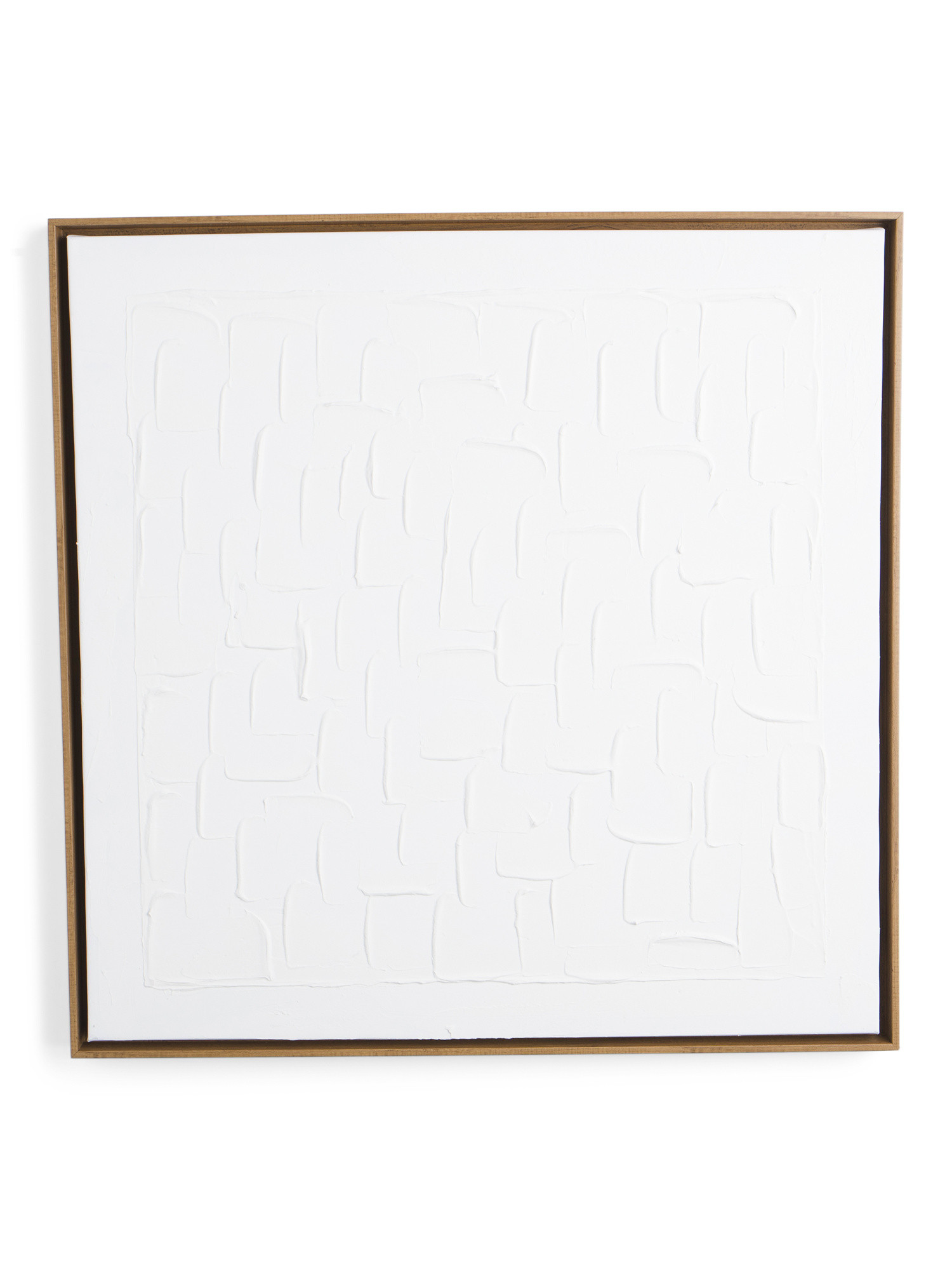 30x30 White Plaster Thumbnail Walnut And Black Frame Wall Art | TJ Maxx