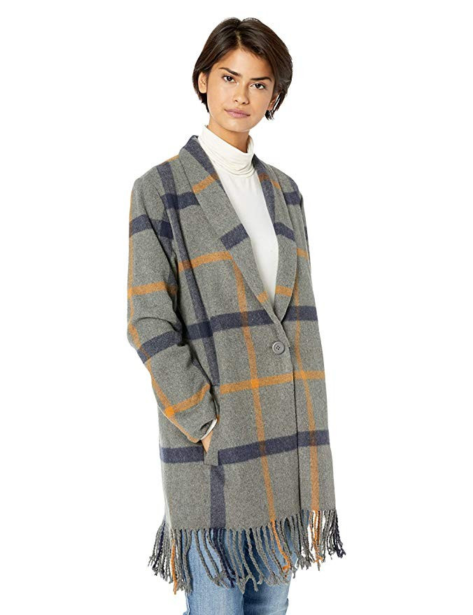 BB Dakota Women's Elementary Plaid Oversized Coat | Amazon (US)