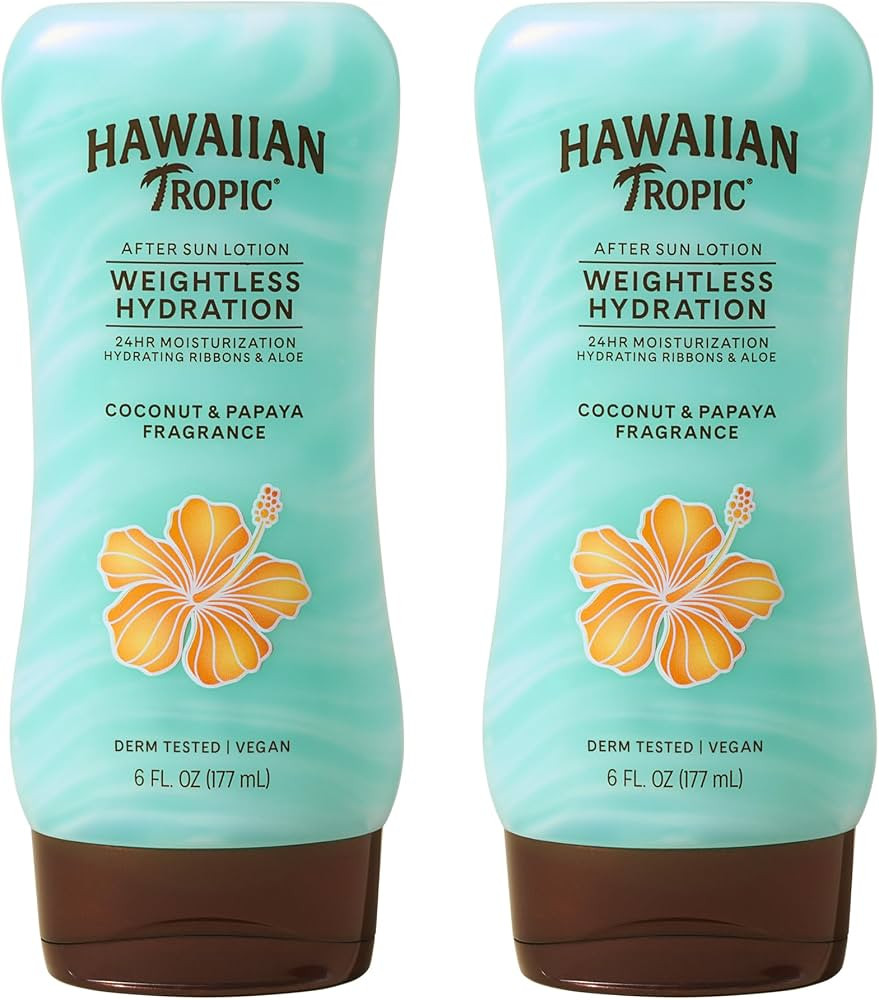 Hawaiian Tropic Weightless Hydration After Sun Lotion with Aloe, 6Fl Oz Twin Pack, Hawaiian Tropi... | Amazon (US)