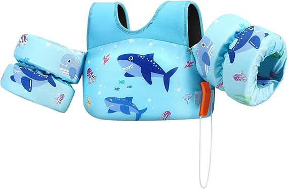 Swim Vest for Kids, Toddler Pool Floaties Fit 22-30-40-50-60-66 Lbs, Children Puddle Swimming Jum... | Amazon (US)