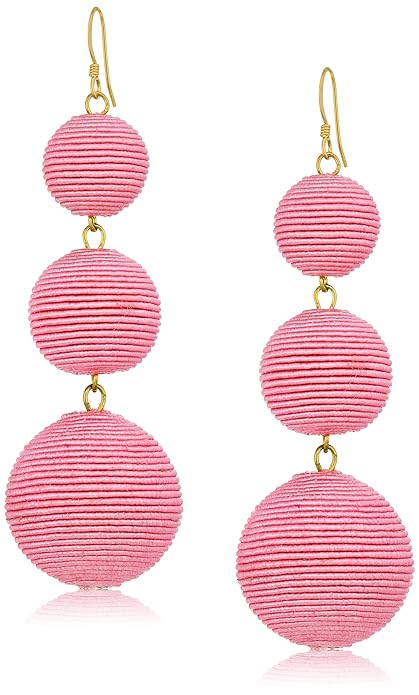 Kenneth Jay Lane Thread Wrapped Ball Drop Earrings | Amazon (US)