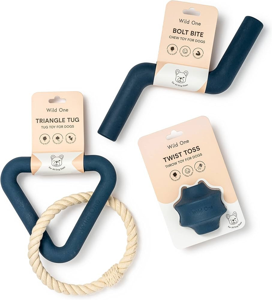 Wild One Dog Toy Kit for Average Chewers, Durable for All Breeds, 100% Natural, Fetch, Tug, Chew ... | Amazon (US)