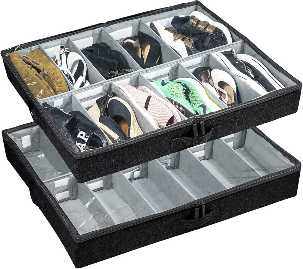 storageLAB Underbed Storage Containers, Under Bed Storage for Clothes, Blankets and Shoes, Woven ... | Amazon (US)