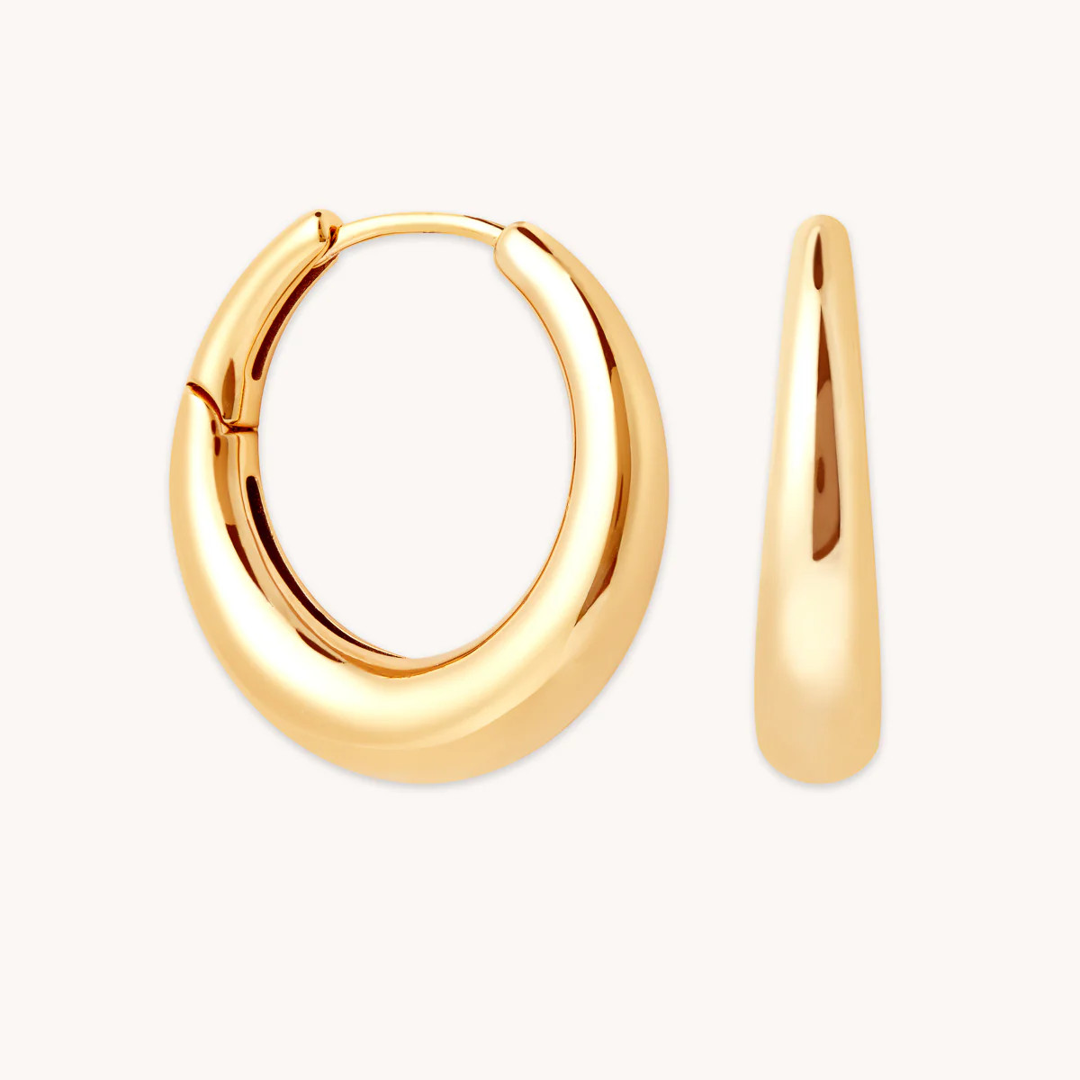Dome Gold Hoops | Astrid & Miyu Earrings | Astrid and Miyu