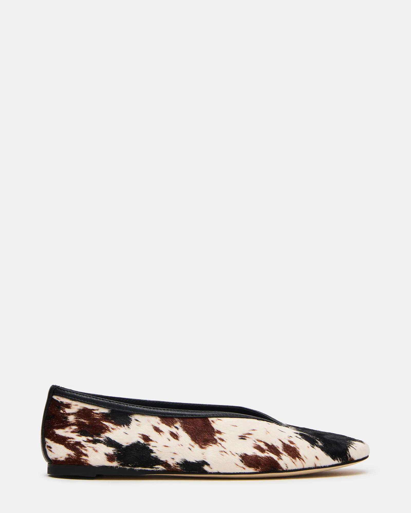 Steve Madden Women's Leni Brown Ballet Flats - Cow Print - Size 7.5 - Genuine Leather | Steve Madden (US)