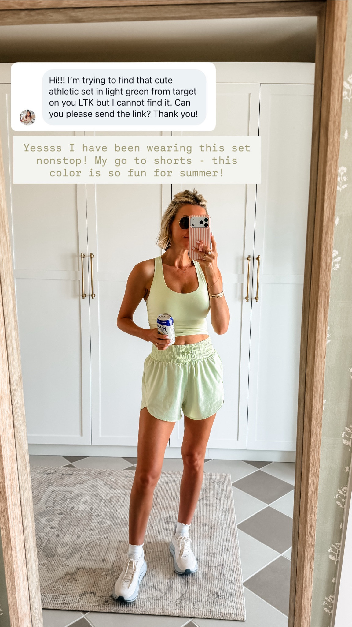 This active set will be my summer uniform! I love this shade of green! Wearing a S!

Loverly Grey, activewear, athleisure, active set 

#LTKActive