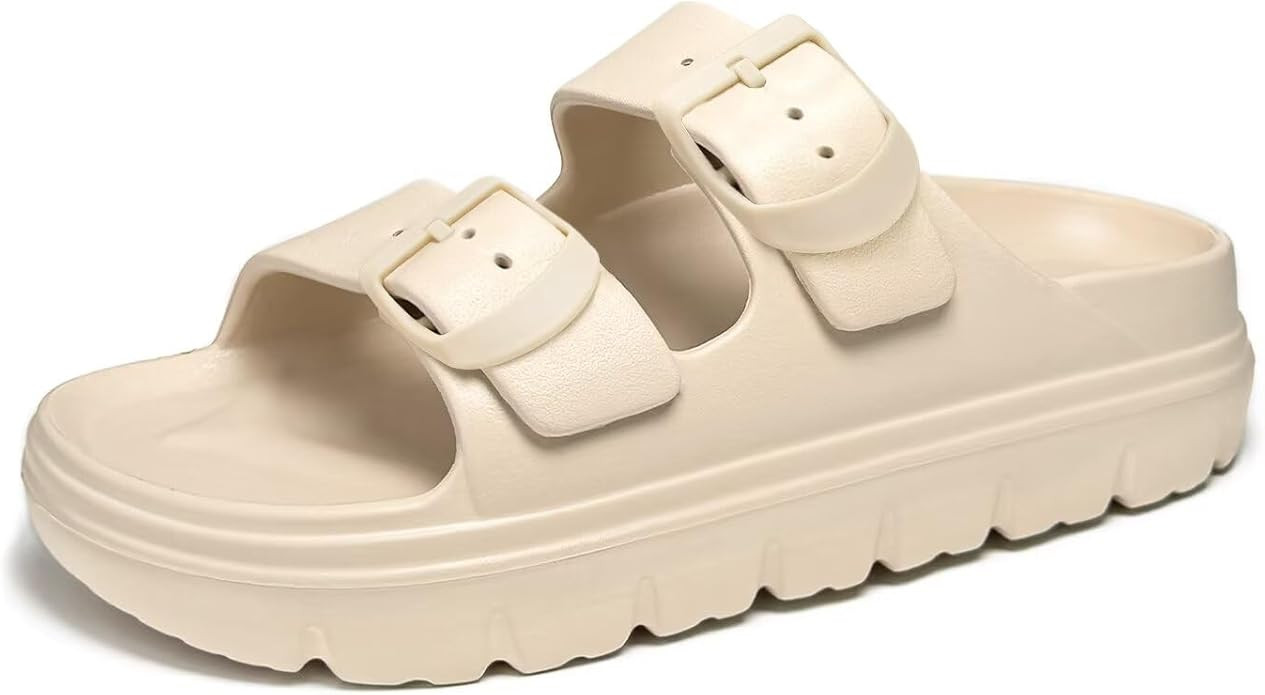Haifago Womens Platform Sandals with Arch Support, Summer Beach Slides with Adjustable Buckle, Co... | Amazon (US)