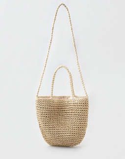 AEO Straw Bucket Crossbody Bag | American Eagle Outfitters (US & CA)