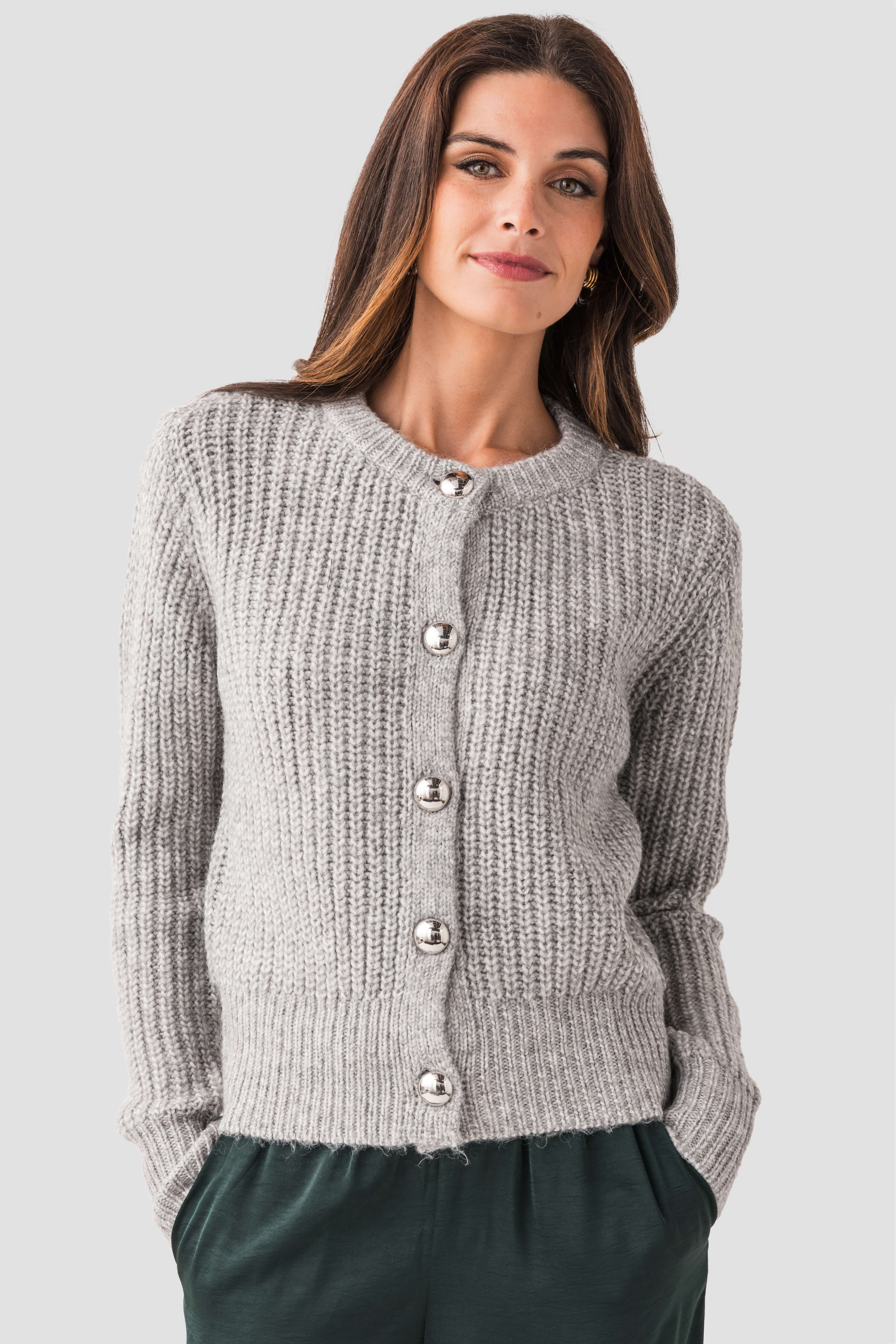 RD Style Letrice Long Sleeve Crewneck Cardigan | Social Threads